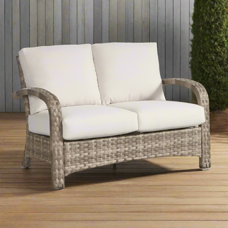 South Sea Rattan Driftwood Bay Wicker Outdoor Loveseat
