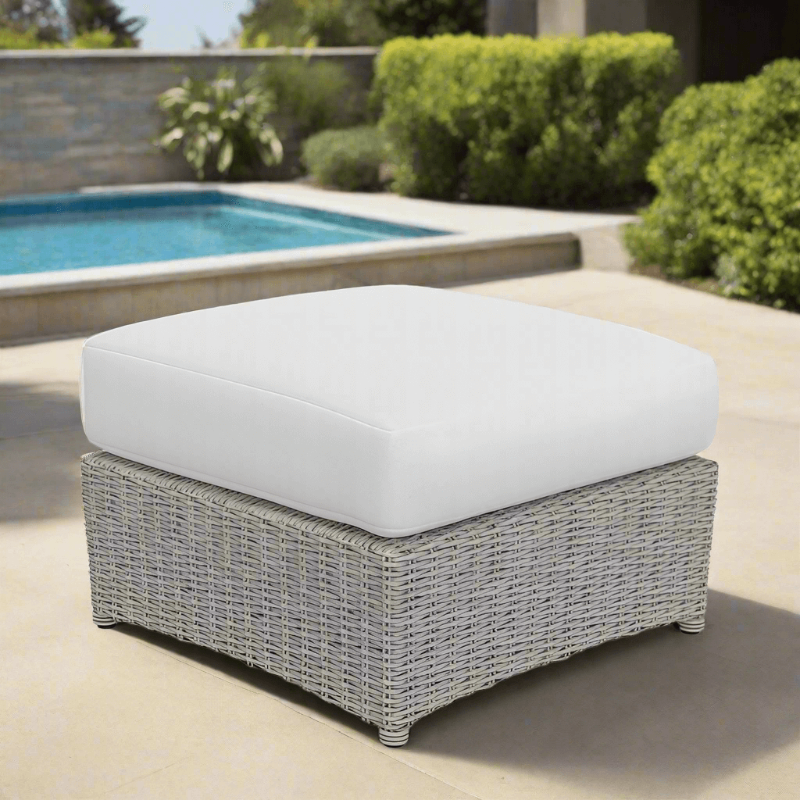 South Sea Rattan Juniper Bay Wicker Outdoor Ottoman