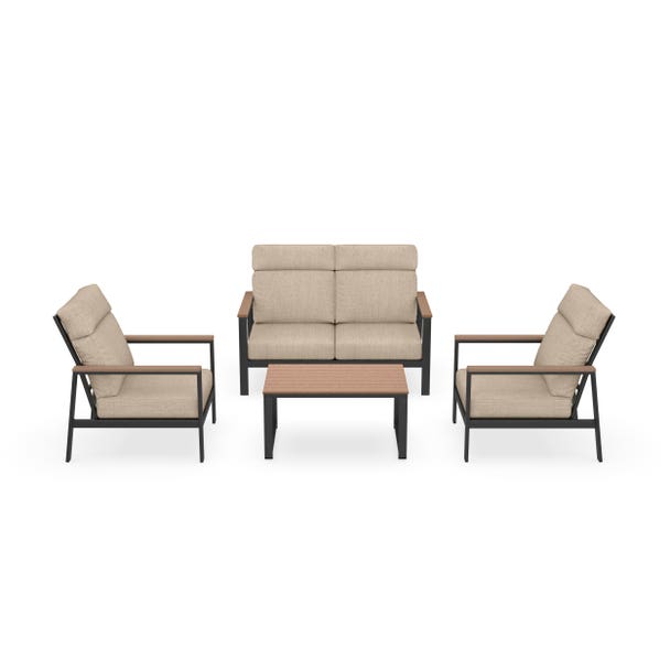NorthCape International Windsor Aluminum Outdoor 4-Person Conversation Patio Set