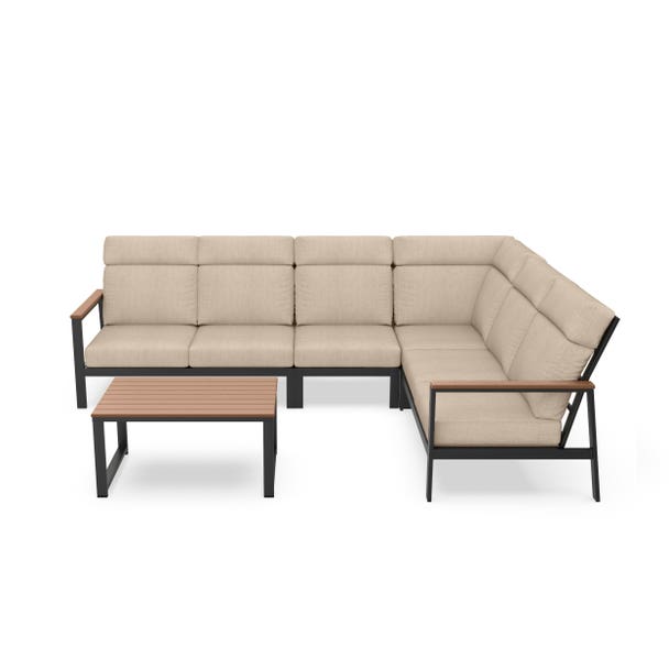 NorthCape International Windsor Aluminum Outdoor 6-Person Modular Lounge Patio Set