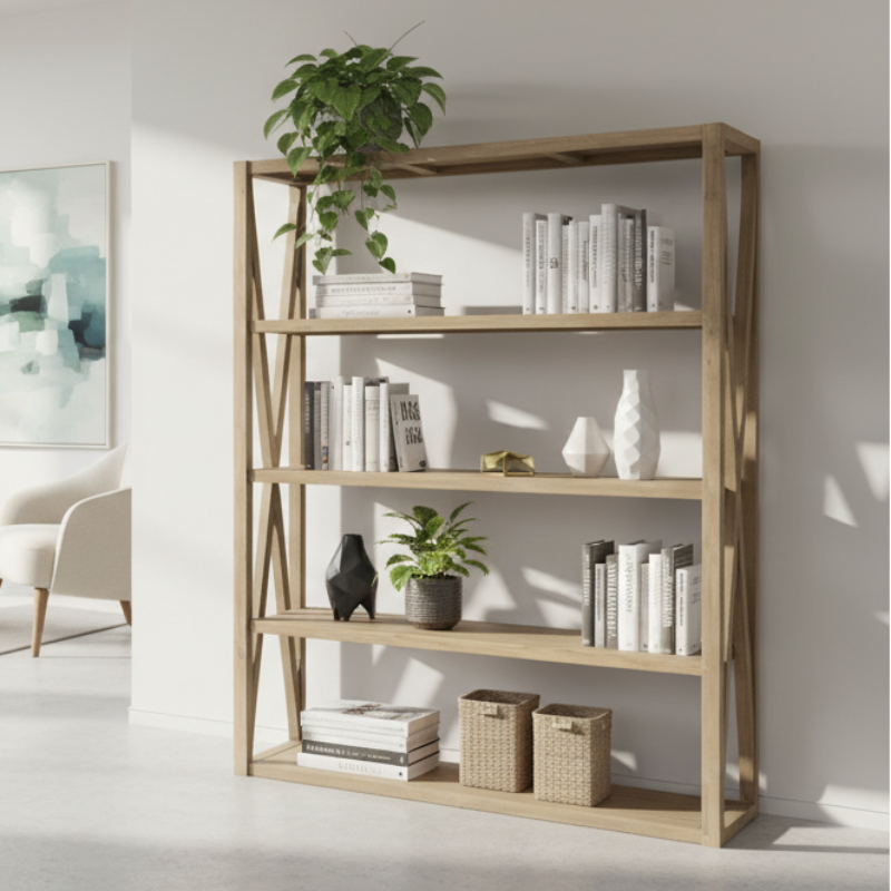 Sunset West Coastal Teak X Outdoor Bookcase