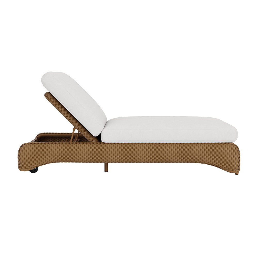 Lloyd Flanders Loom Wicker Outdoor Double Chaise Lounge