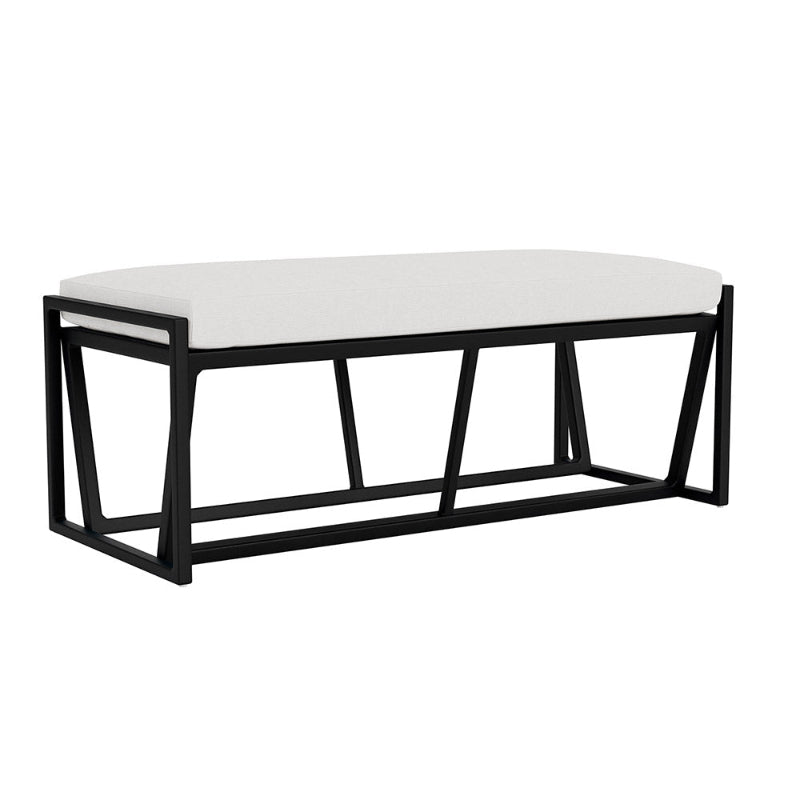 Lloyd Flanders Summit Aluminum Outdoor Loveseat Ottoman