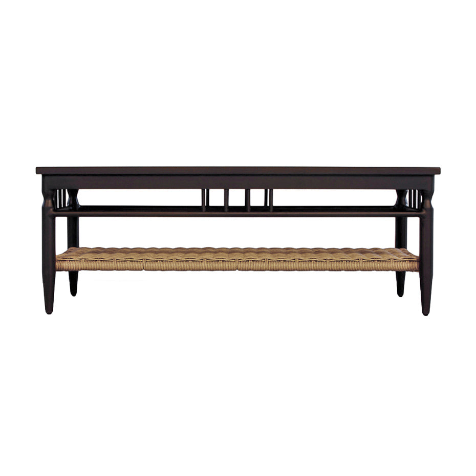 Lloyd Flanders Low Country Woven Vinyl Outdoor Rectangle Cocktail Table
