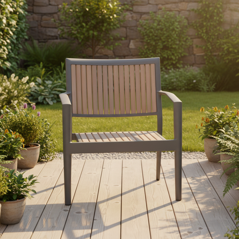 Alfresco Home Penelope HDPE & Aluminum Outdoor Lounge Chair