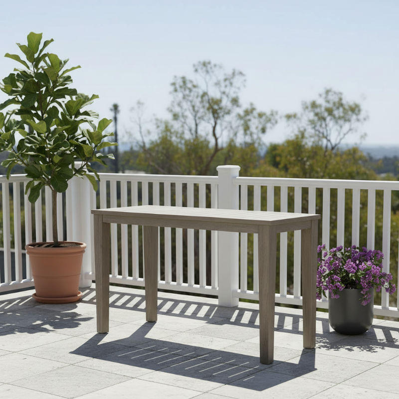 Lloyd Flanders Frontier Aluminum Outdoor 58" Rectangle Console Table