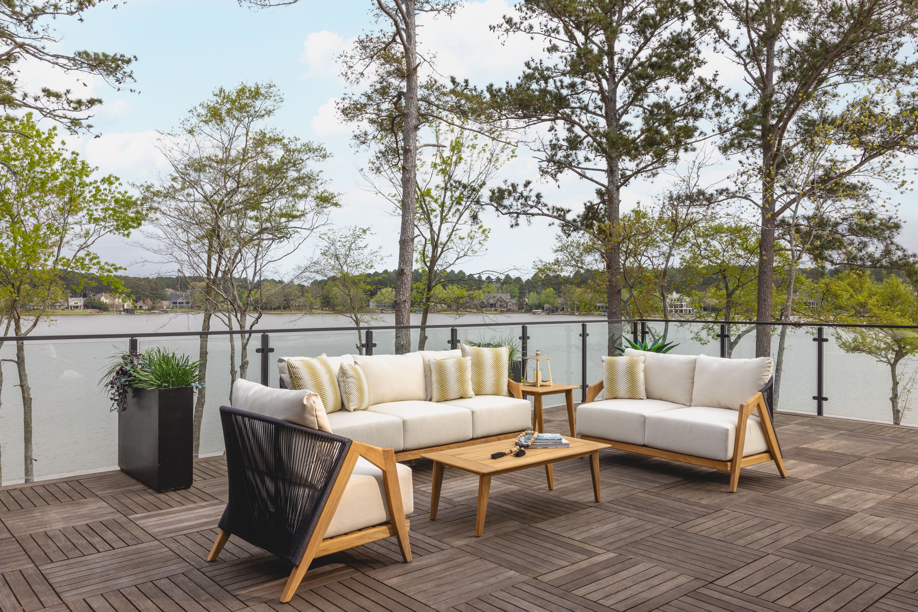 Lloyd Flanders Alpine Teak Outdoor Sofa