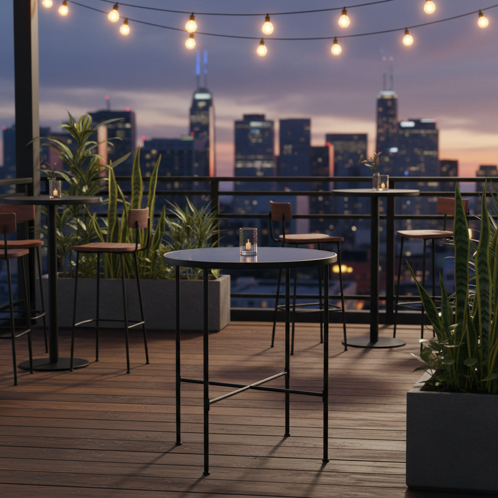 Sunset West Provence Outdoor Round Pub Table