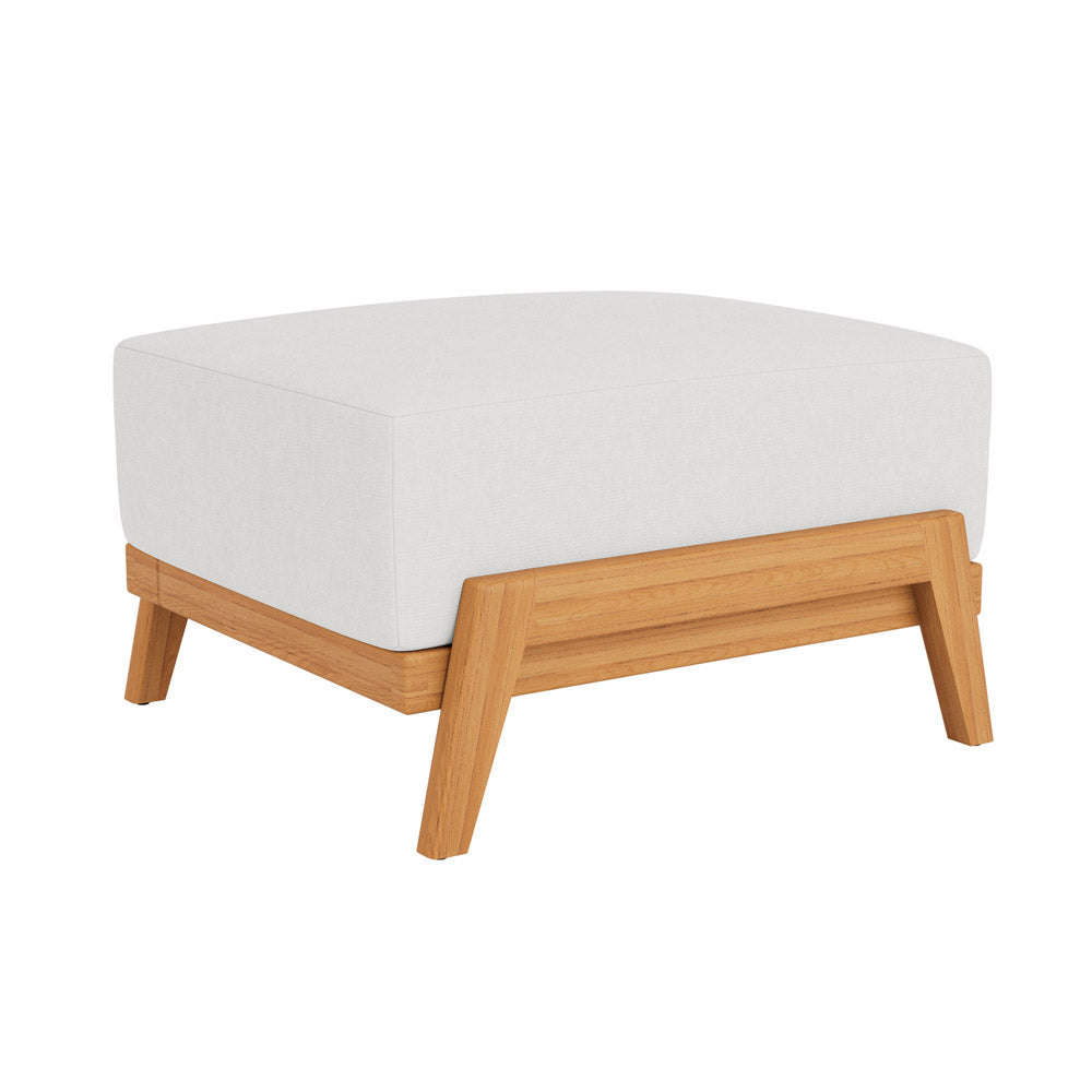 Lloyd Flanders Alpine Teak Outdoor Ottoman