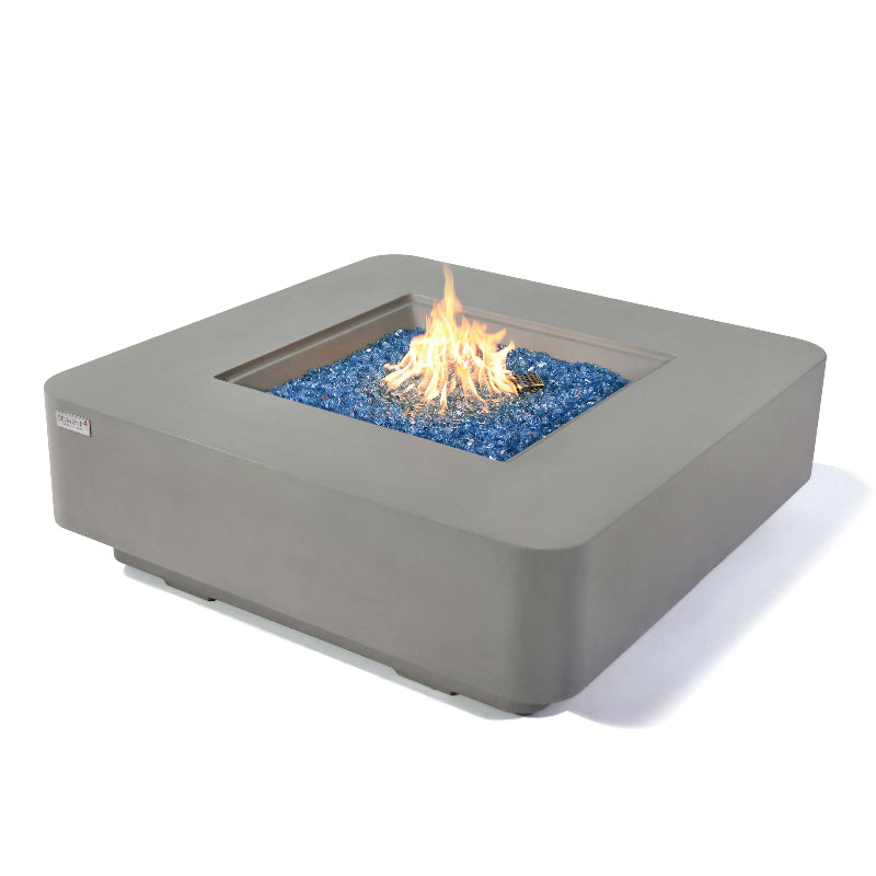 Elementi Plus Lucerne Glass Fiber Reinforced Concrete Outdoor Fire Pit Table