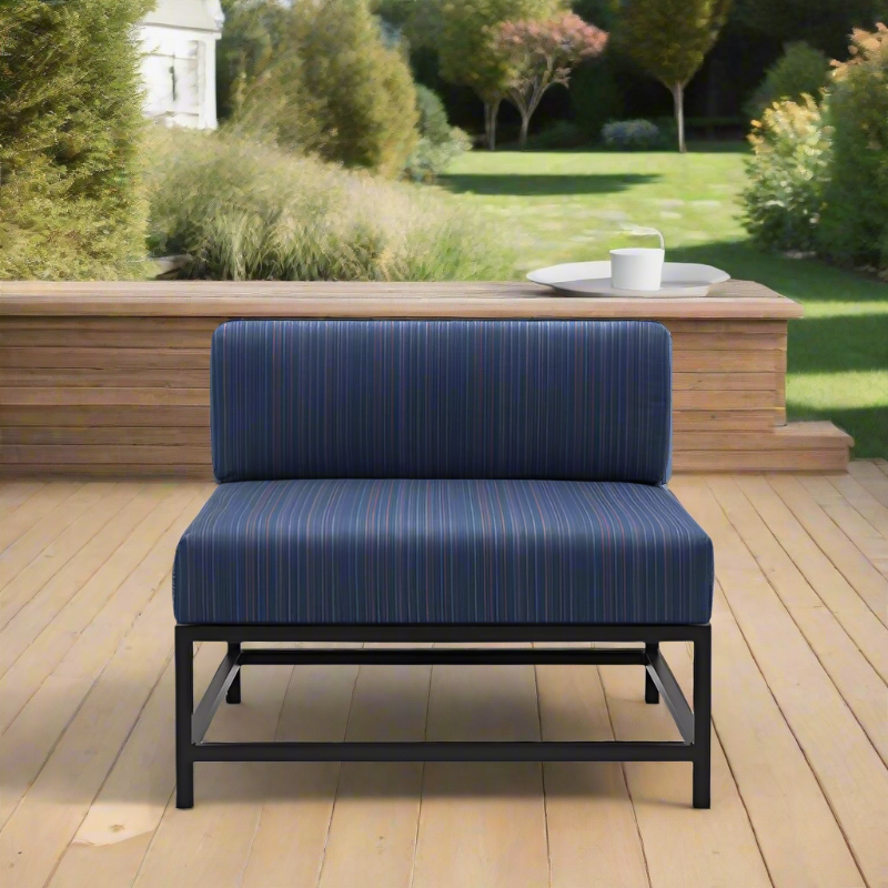 DecoScape Delano Aluminum Outdoor Armless Lounge Chair