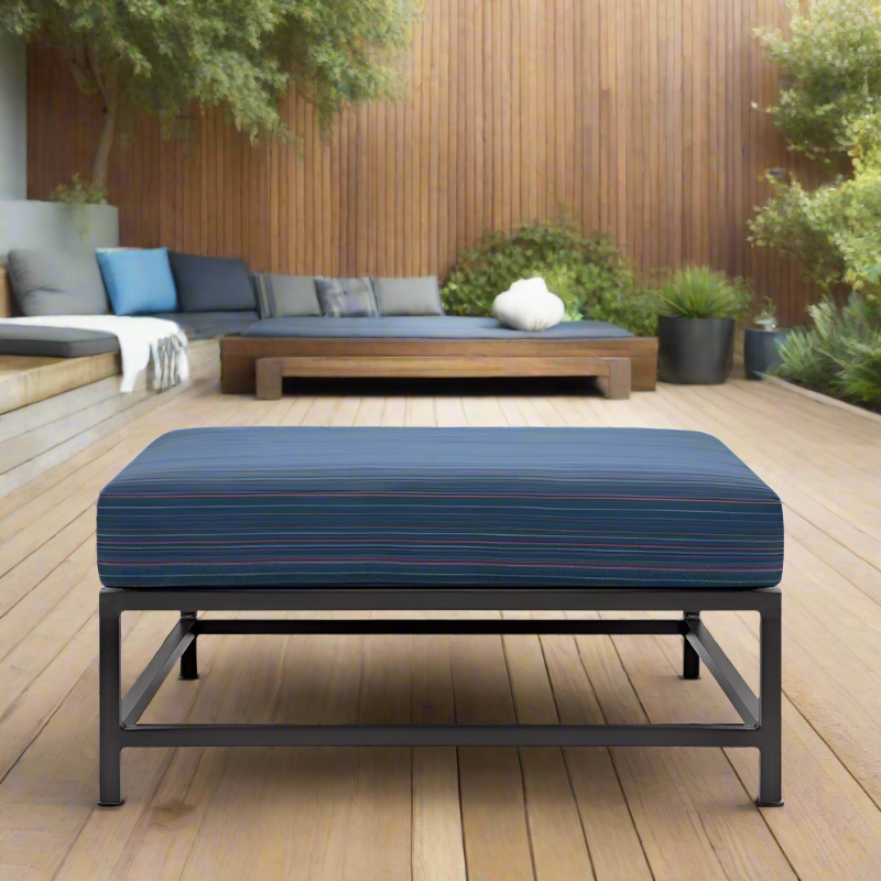 DecoScape Delano Aluminum Outdoor Ottoman (Square)