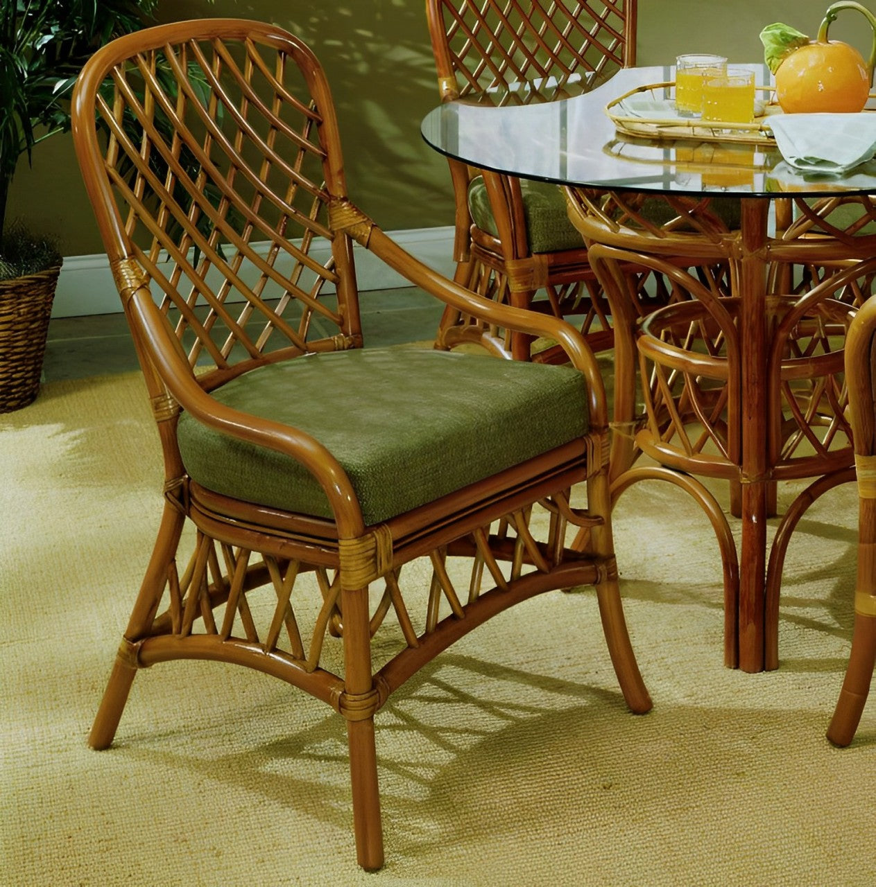 South Sea Rattan Antigua Indoor Dining Side Chair