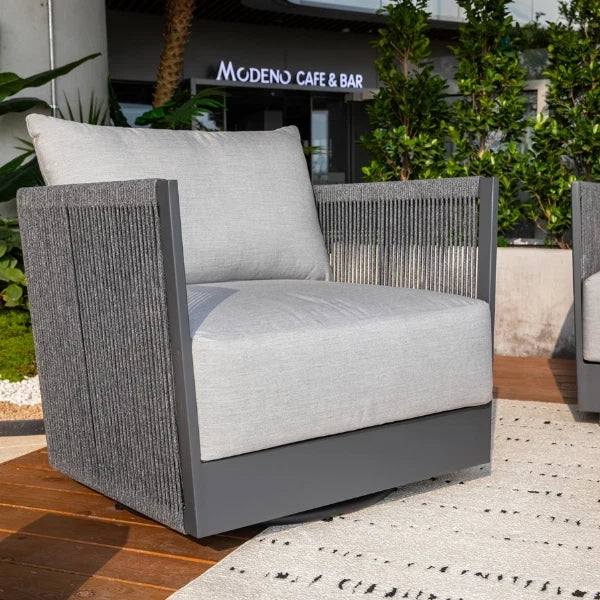 Elementi Capri Rope Outdoor Swivel Chair