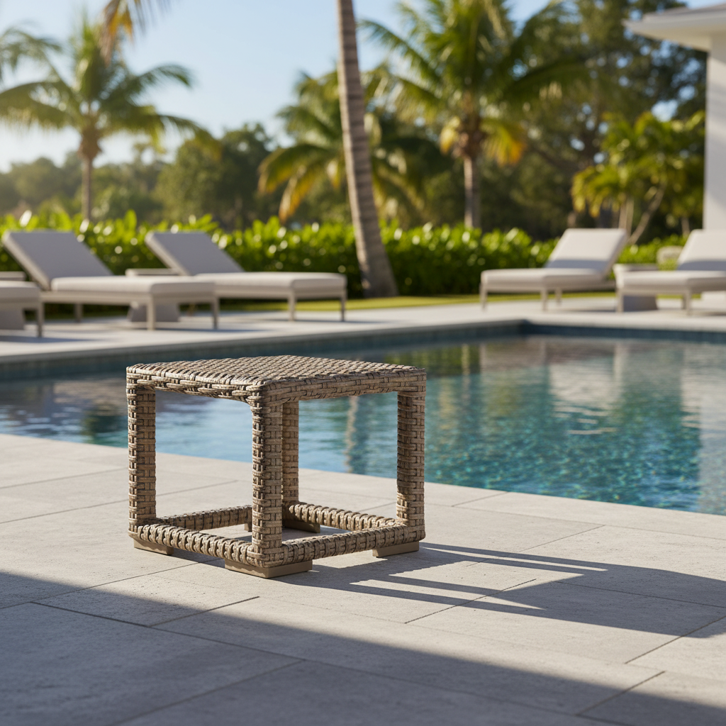 Sunset West Havana Wicker Outdoor End Table