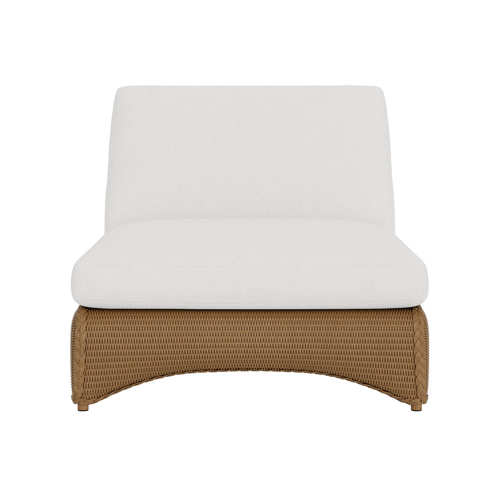 Lloyd Flanders Loom Wicker Outdoor Double Chaise Lounge