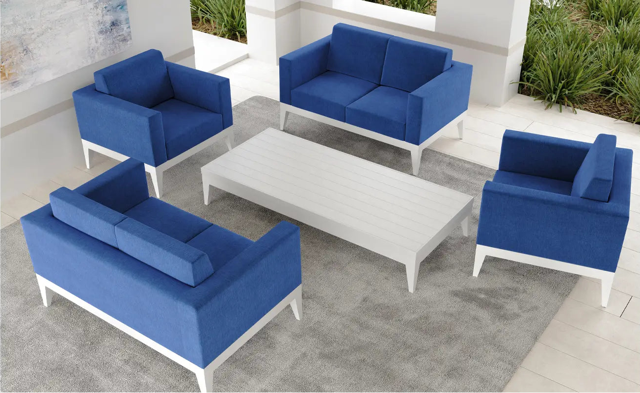 DecoScape South Beach Aluminum Outdoor Club Chair