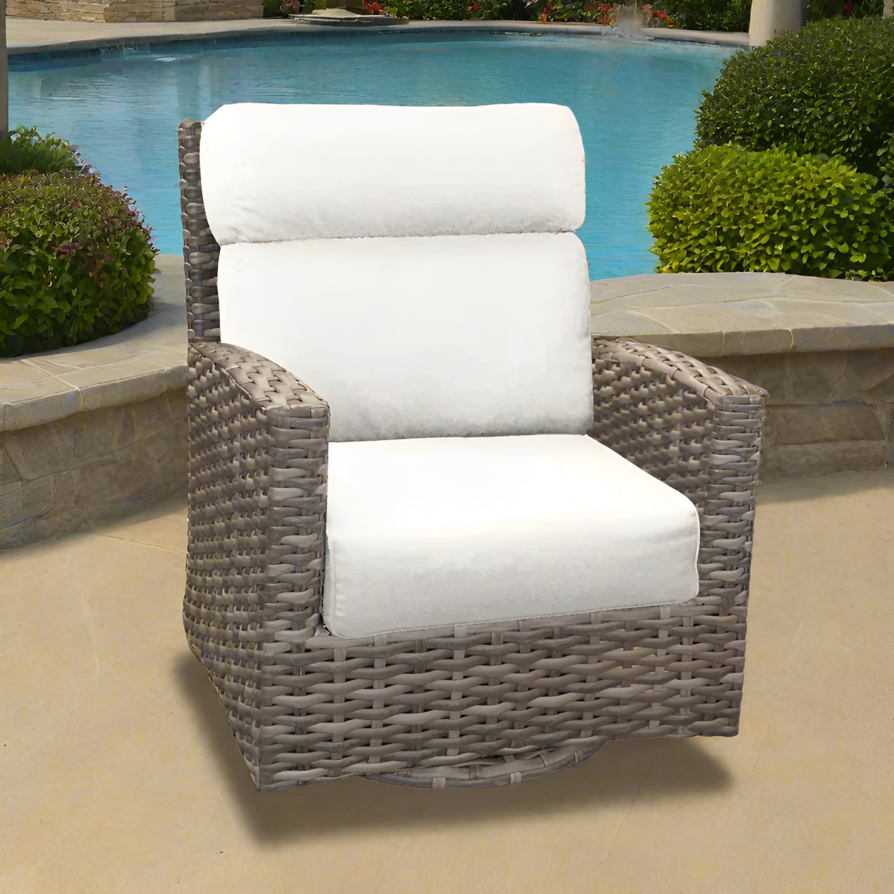 Forever Patio Universal Woven High Back Swivel Rocker - Premium Weave