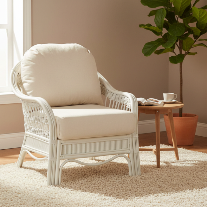 South Sea Rattan Bermuda Wicker Indoor Lounge Chair