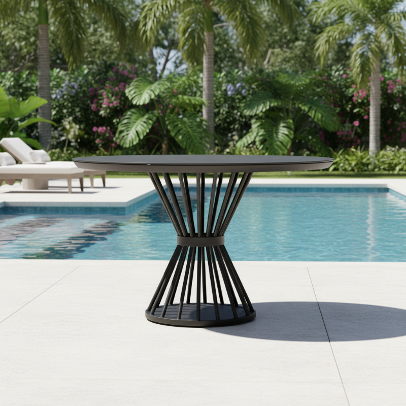 Lloyd Flanders Escape Aluminum Outdoor 47" Round Dining Table