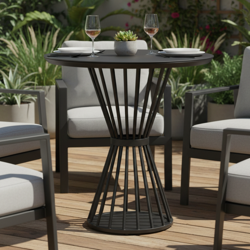 Lloyd Flanders Escape Aluminum Outdoor 36" Round Bar Table