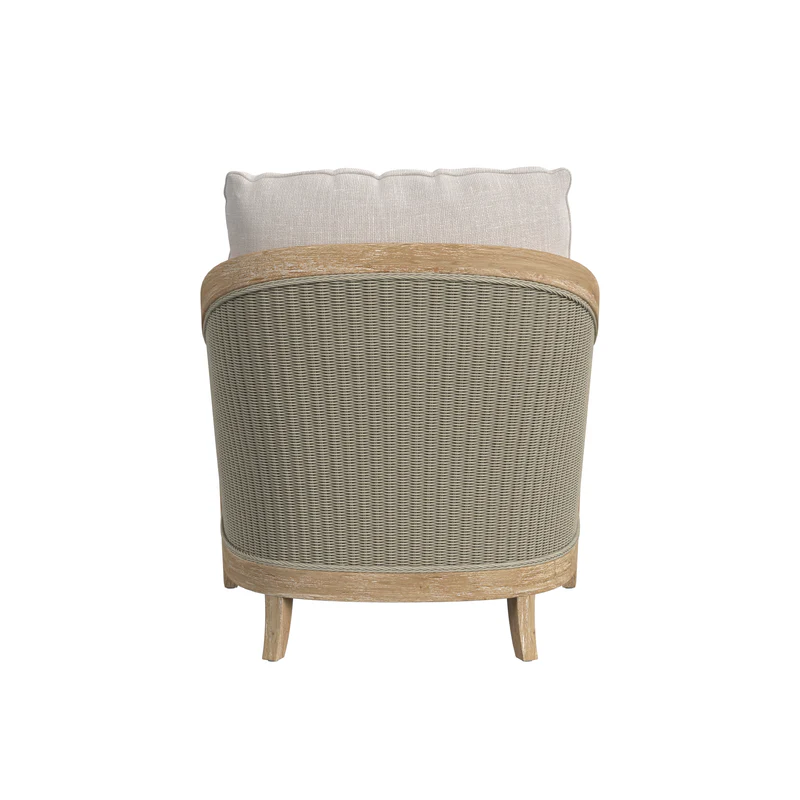 Sunset West Cambria Teak and Wicker Outdoor Club Chair