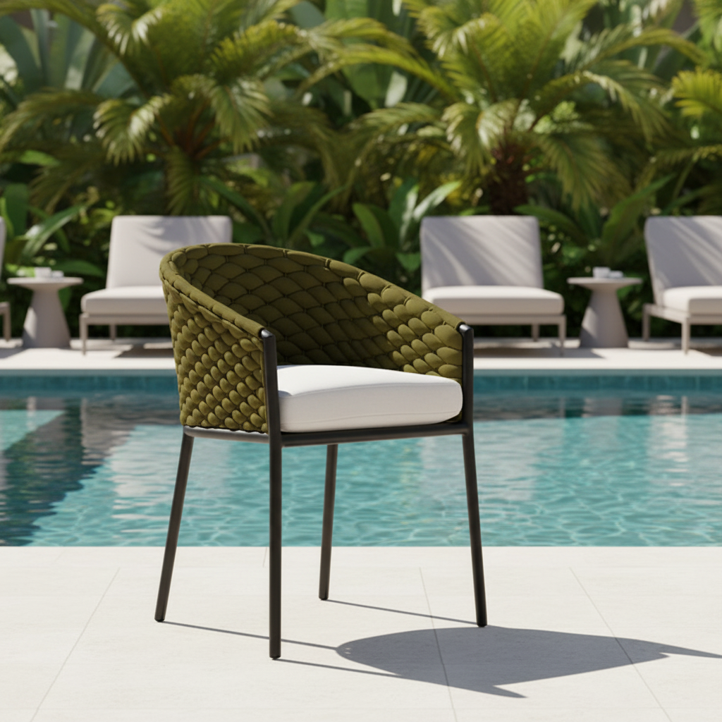 Lloyd Flanders Escape Aluminum Outdoor Dining Armchair