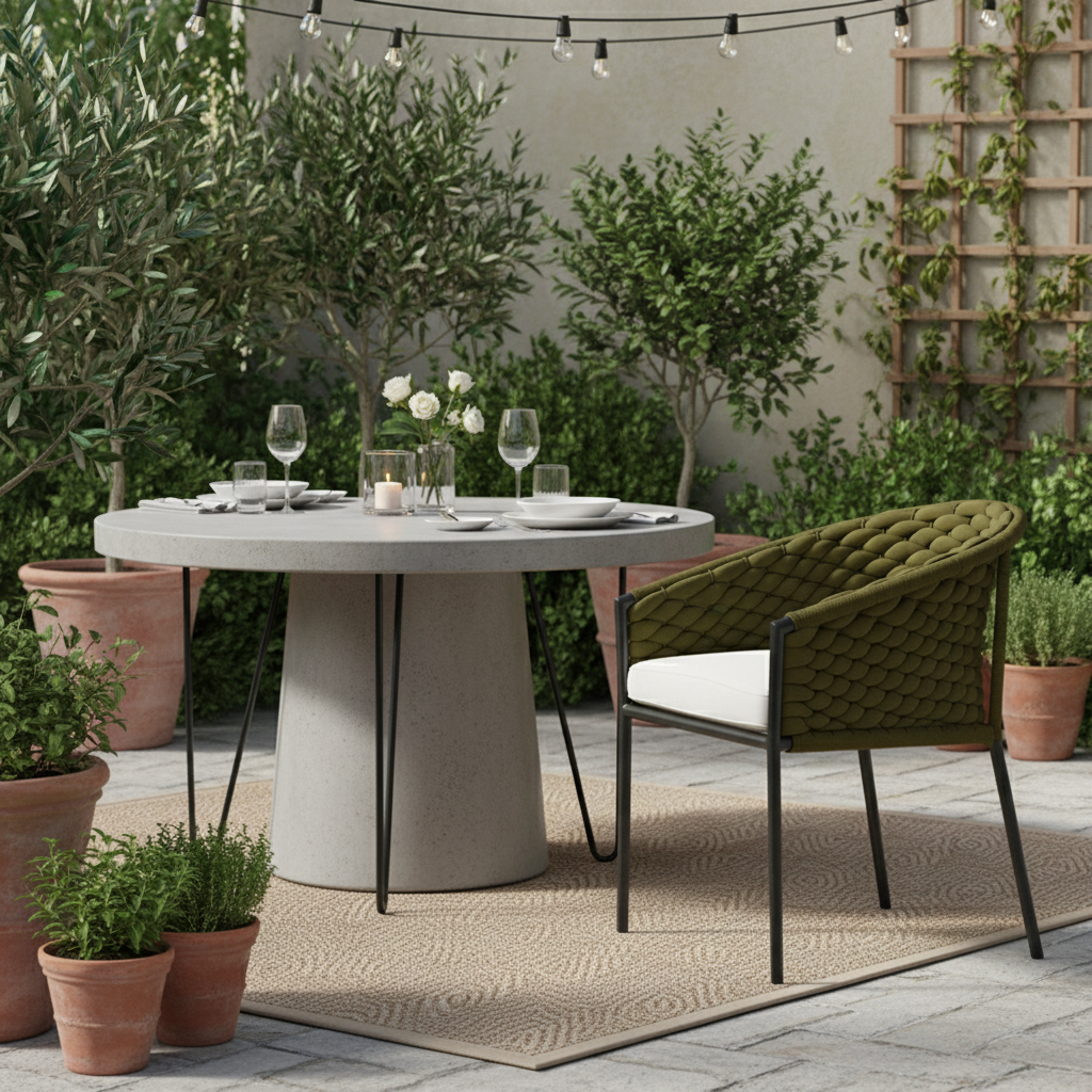 Lloyd Flanders Escape Aluminum Outdoor Dining Armchair