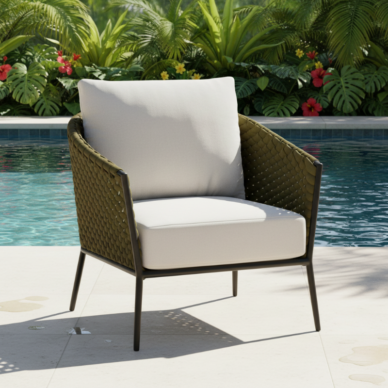 Lloyd Flanders Escape Aluminum Outdoor Lounge Chair