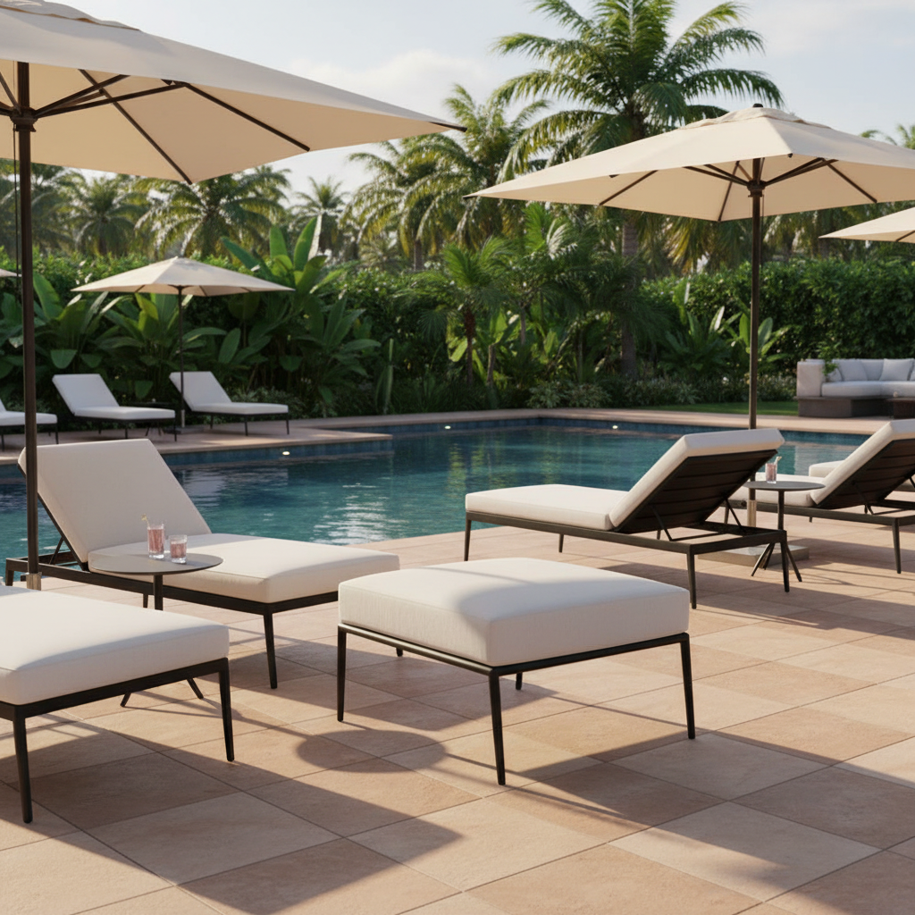 Lloyd Flanders Escape Aluminum Outdoor Ottoman