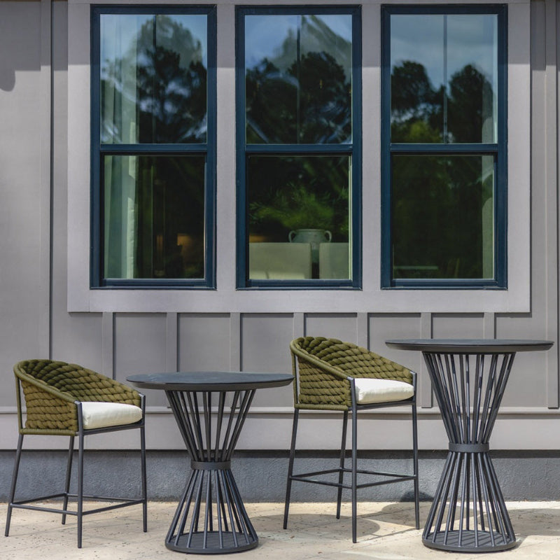 Lloyd Flanders Escape Aluminum Outdoor 36" Round Balcony Table