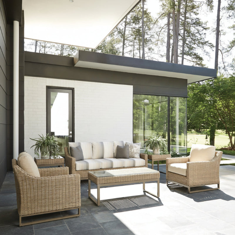 Lloyd Flanders Milan Woven Vinyl Outdoor 6-Person Conversation Set