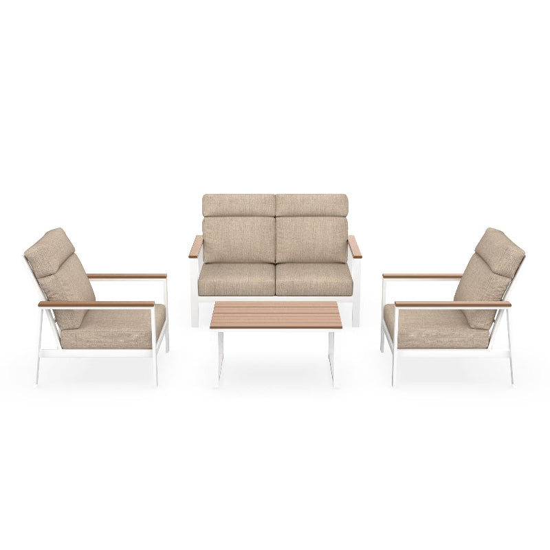 NorthCape International Ashford Aluminum Outdoor 4-Person Conversation Patio Set