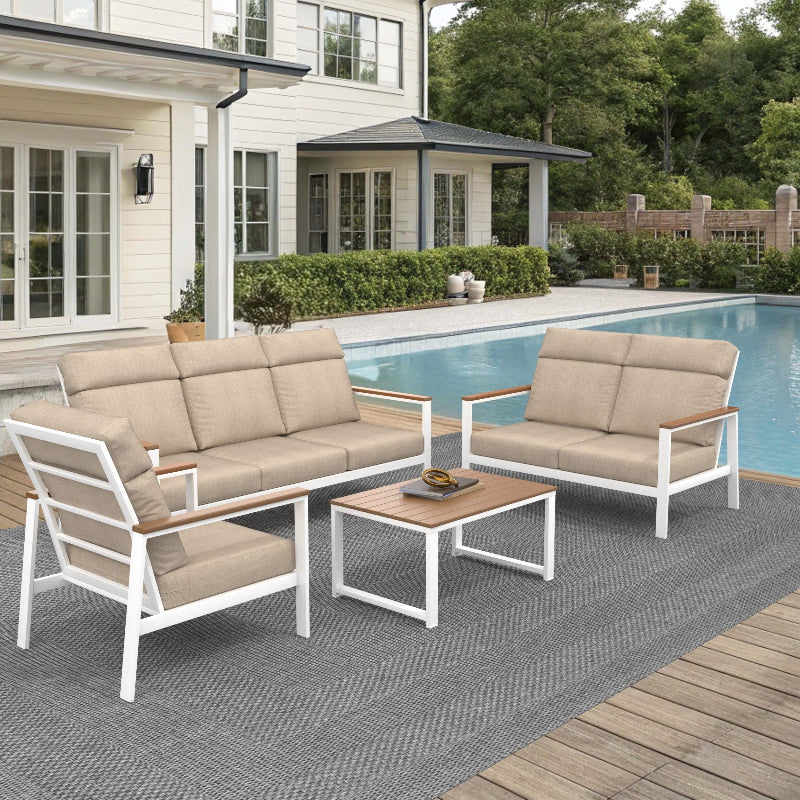 NorthCape International Ashford Aluminum Outdoor 6-Person Lounge Patio Set