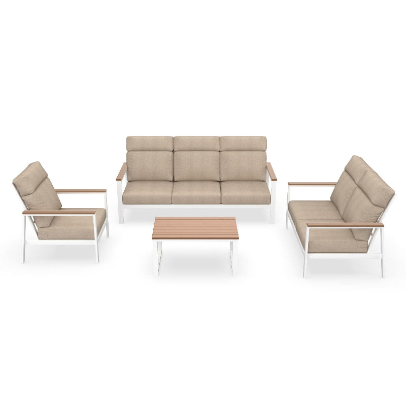 NorthCape International Ashford Aluminum Outdoor 6-Person Lounge Patio Set