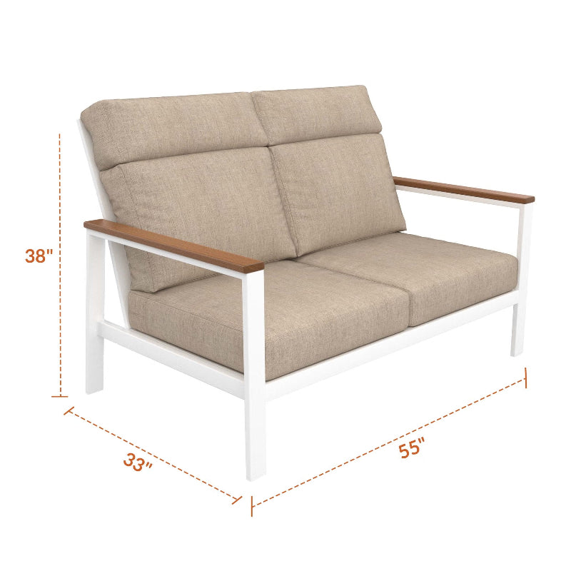 NorthCape International Ashford Aluminum Outdoor Loveseat