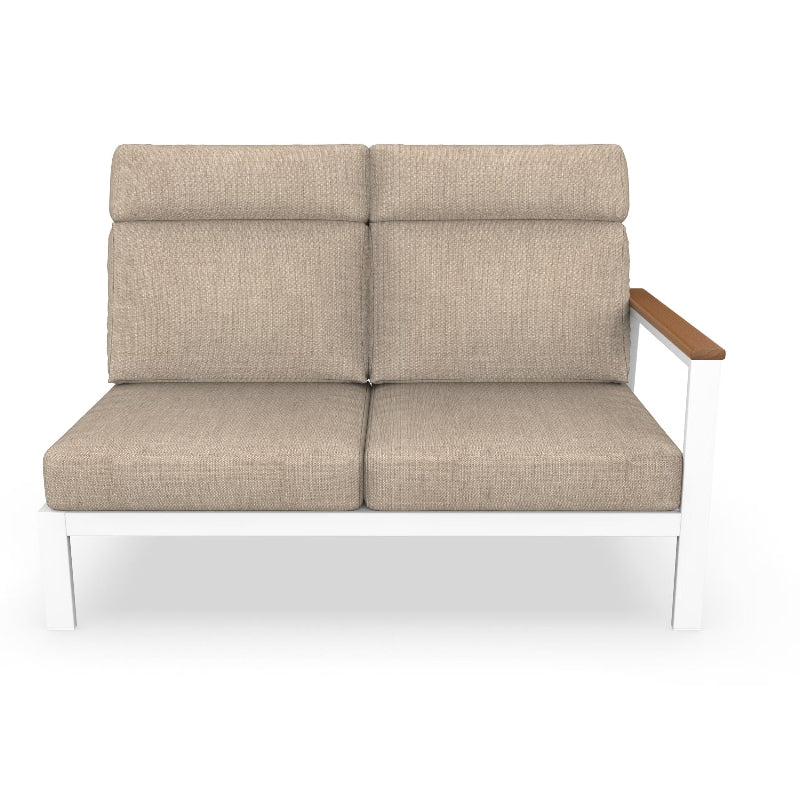 NorthCape International Ashford Aluminum Outdoor Sectional Left Arm Loveseat