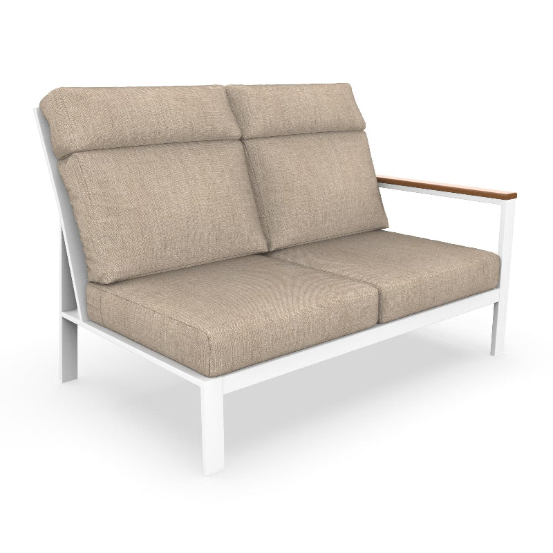 NorthCape International Ashford Aluminum Outdoor Sectional Left Arm Loveseat