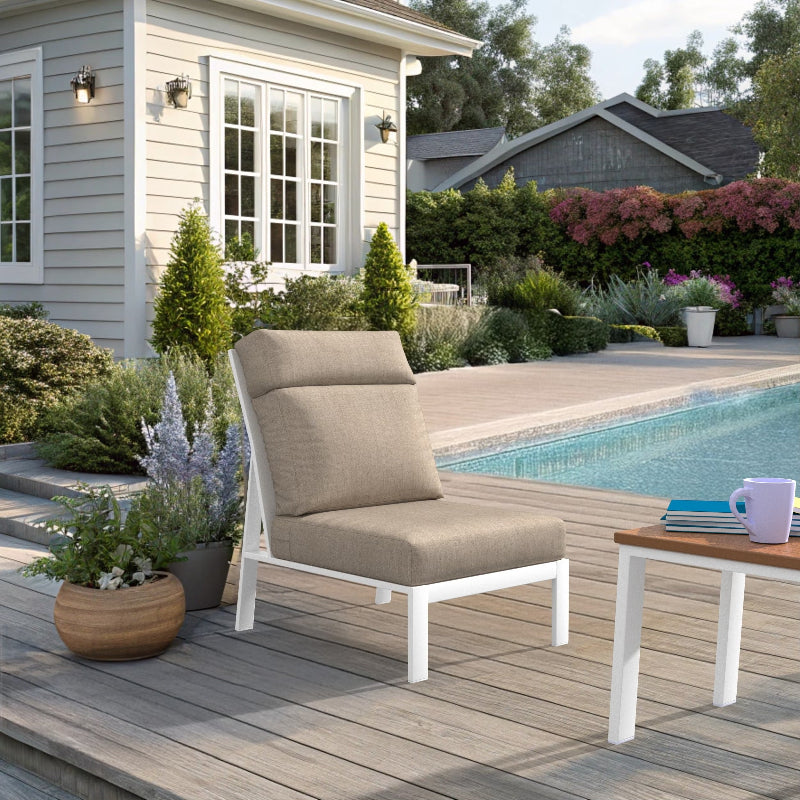NorthCape International Ashford Aluminum Outdoor Sectional Middle Chair