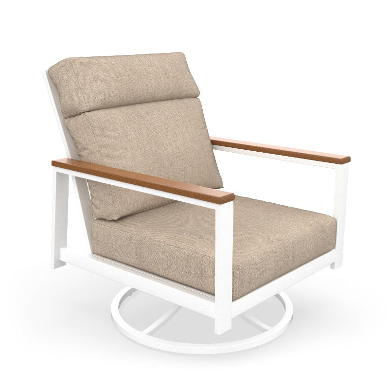 NorthCape International Ashford Aluminum Outdoor Swivel Rocking Chair