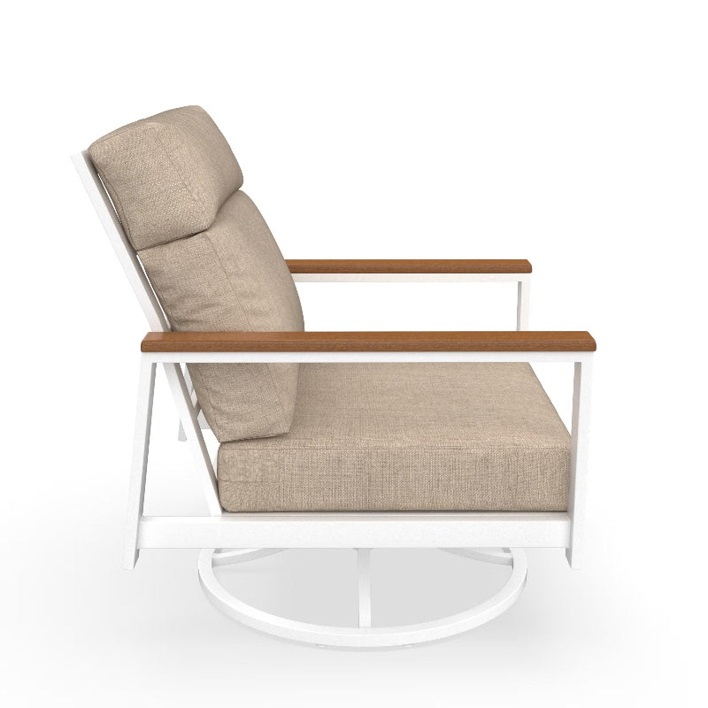 NorthCape International Ashford Aluminum Outdoor Swivel Rocking Chair