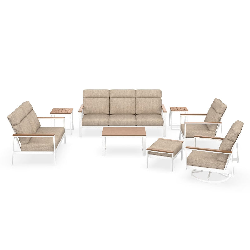 NorthCape International Ashford Aluminum Outdoor 7-Person Ultimate Patio Set