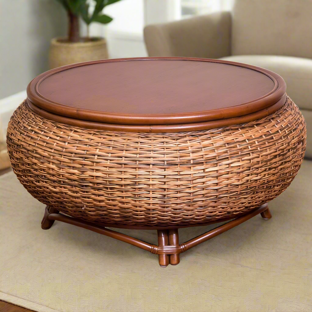 Alexander & Sheridan Bermuda Rattan Indoor Cocktail Table
