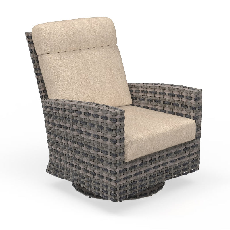 Forever Patio Cavalier Wicker Outdoor High Back Swivel Rocking Chair
