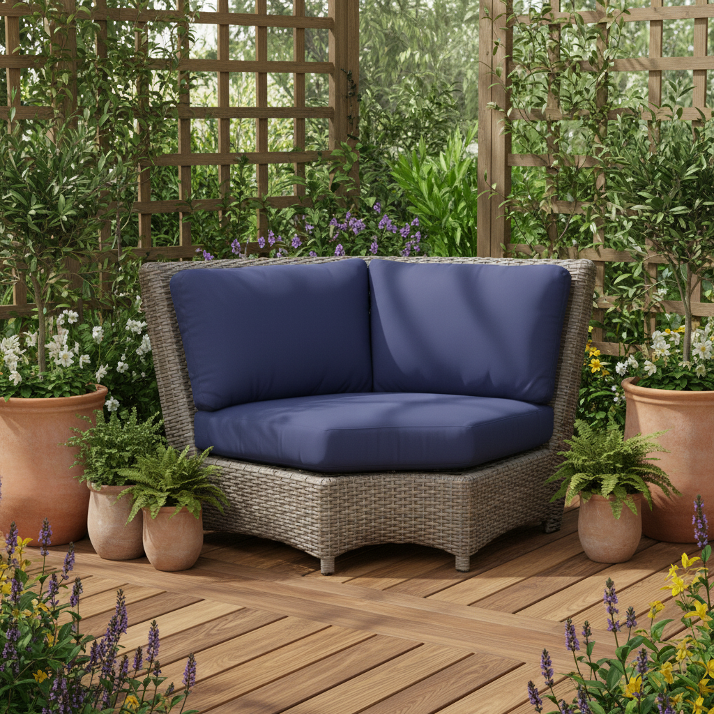 South Sea Rattan Saint Tropez Wicker Outdoor Sectional Corner