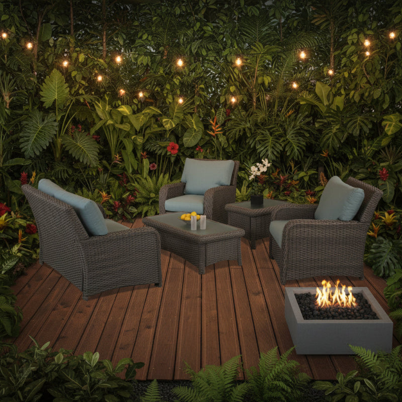 South Sea Rattan Saint Tropez Wicker Outdoor Coffee Table