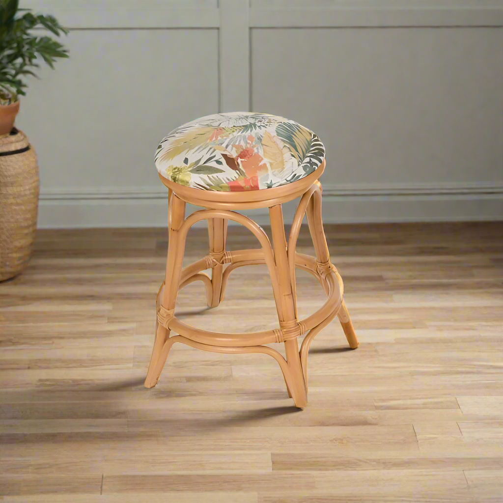 Alexander & Sheridan Universal Rattan Indoor 24" Backless Bar Stool