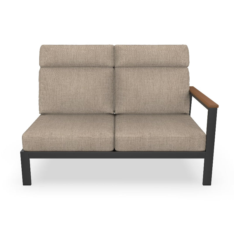 NorthCape International Windsor Aluminum Outdoor Sectional Left Arm Loveseat