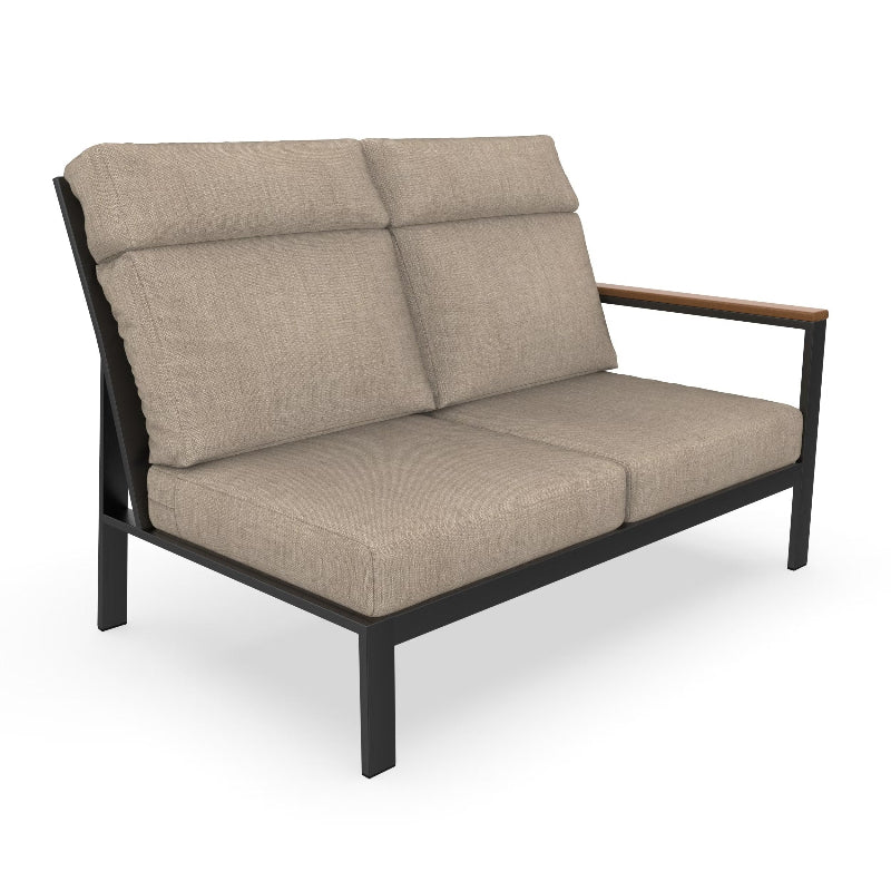 NorthCape International Windsor Aluminum Outdoor Sectional Left Arm Loveseat