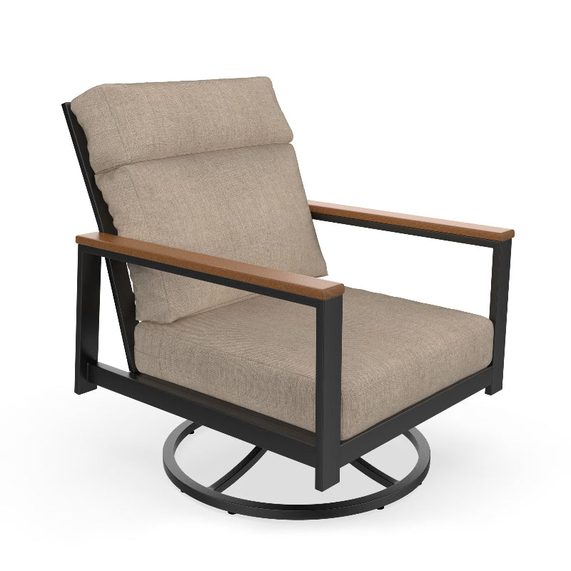NorthCape International Windsor Aluminum Outdoor Swivel Rocking Lounge Chair